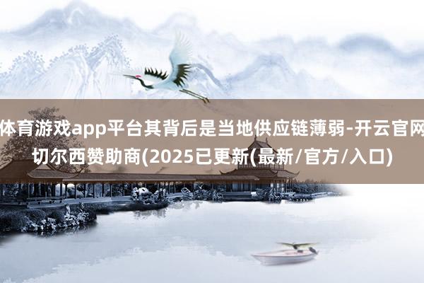 体育游戏app平台其背后是当地供应链薄弱-开云官网切尔西赞助商(2025已更新(最新/官方/入口)
