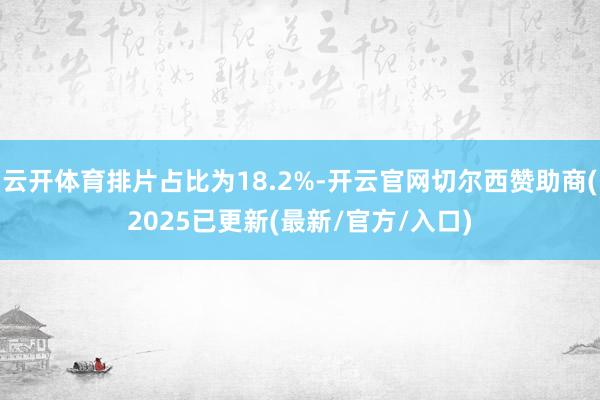 云开体育排片占比为18.2%-开云官网切尔西赞助商(2025已更新(最新/官方/入口)